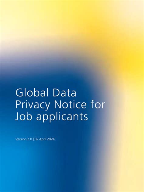 Data Privacy Notice for Job Applicants .